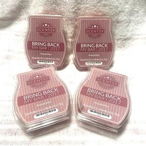 4  Scentsy French Kiss Wax "Bring Back my Bar 2017"  4 Bars Total All Unopened